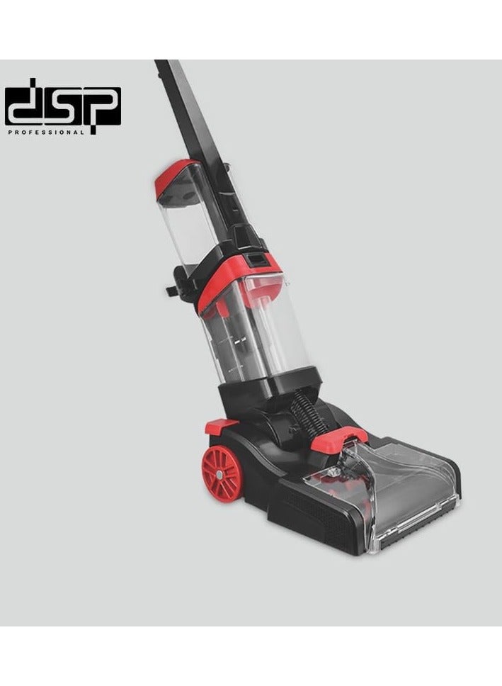 Dsp High Power upright 800W Carpet Vacuum Cleaner with Heat Function Steam Vacuum Cleaner for Carpet and Sofa with Multiple Usage Scenarios TURBO Multi-usage Vacuum Cleaner. (Red/Black)