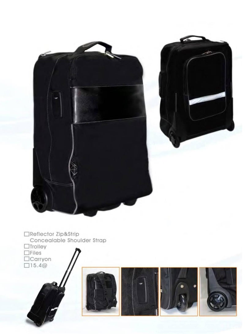 Wheeled Rolling Backpack Double Handle Rolling Backpack For Boys And Girls Travel Trolley Bag