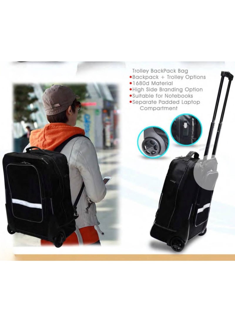 Wheeled Rolling Backpack Double Handle Rolling Backpack For Boys And Girls Travel Trolley Bag