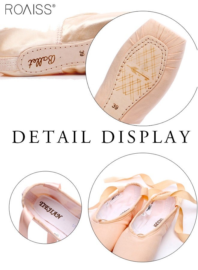 Professional Ballet Pointe Shoes Girls Ballerina Ballet Pointe Shoes Women Satin Canvas Ballet Shoes For Dancing