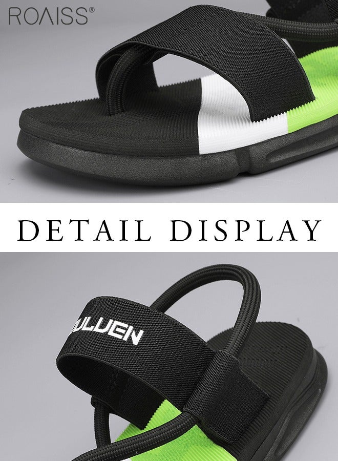 Fashionable Casual Flat Sandals Men'S Daily Commuting Beach Elastic Strap Flip-Toe Sports Sandals