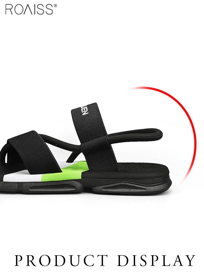 Fashionable Casual Flat Sandals Men'S Daily Commuting Beach Elastic Strap Flip-Toe Sports Sandals