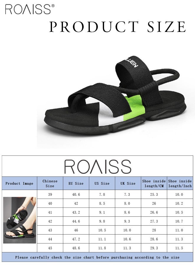 Fashionable Casual Flat Sandals Men'S Daily Commuting Beach Elastic Strap Flip-Toe Sports Sandals