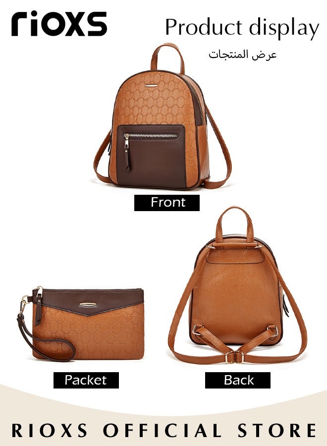 3 Pcs Shoulder Backpack Mother And Son Bag Shoulder Bag Sets Women's Tote Bags Simple Handbags Large Capacity Satchel Purses