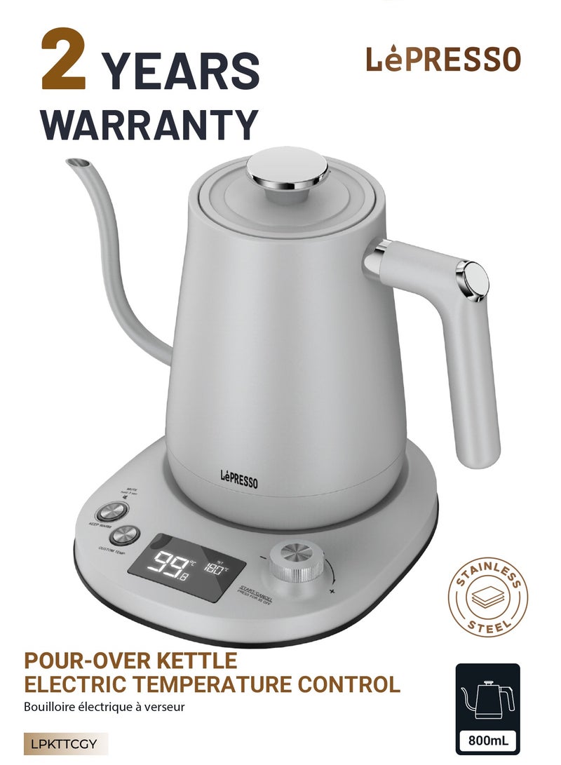 Pour-Over Electric Temperature Controlled Kettle 800mL - White