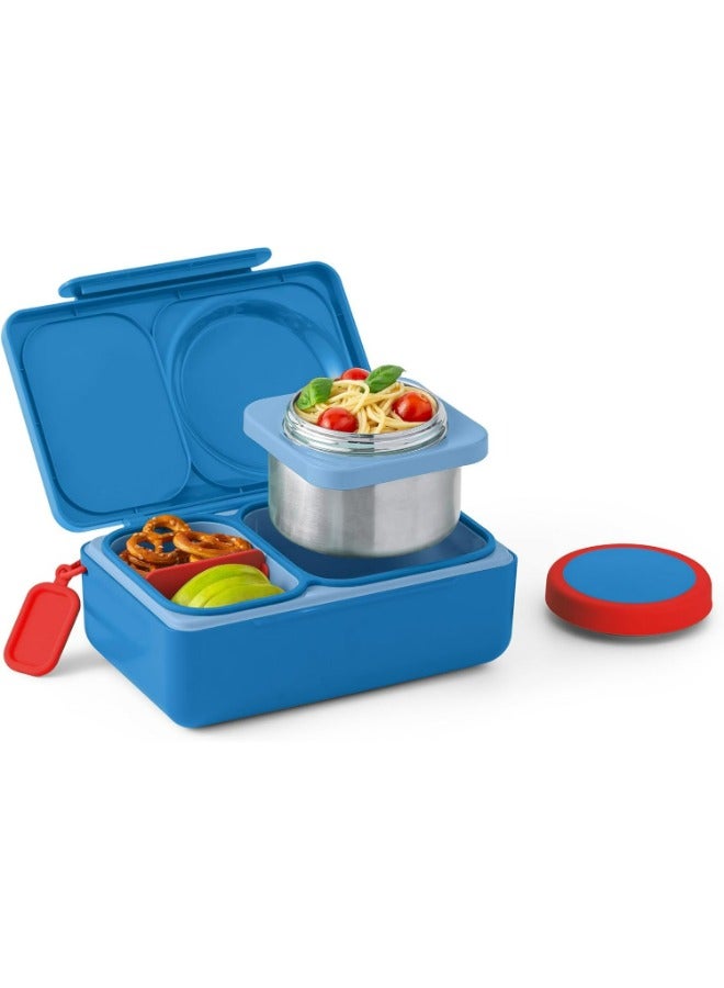 OmieBox Up Bento Box with Insulated Thermos & Ice Pack, Cosmic Blue