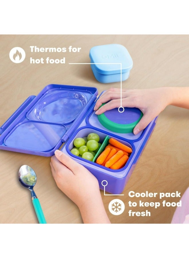 OmieBox Up Bento Box with Insulated Thermos & Ice Pack, Teal Green