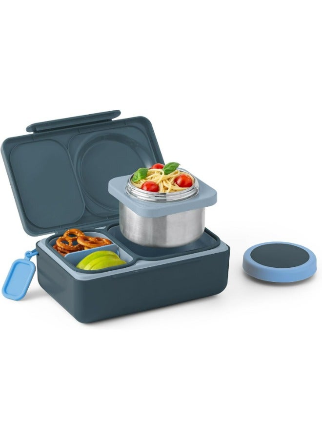 OmieBox Up Bento Box with Insulated Thermos & Ice Pack, Graphite