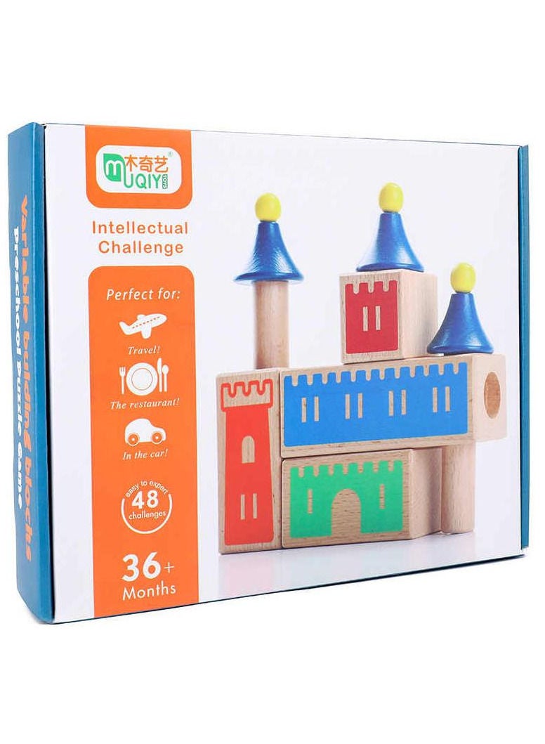 wooden castle building blocks