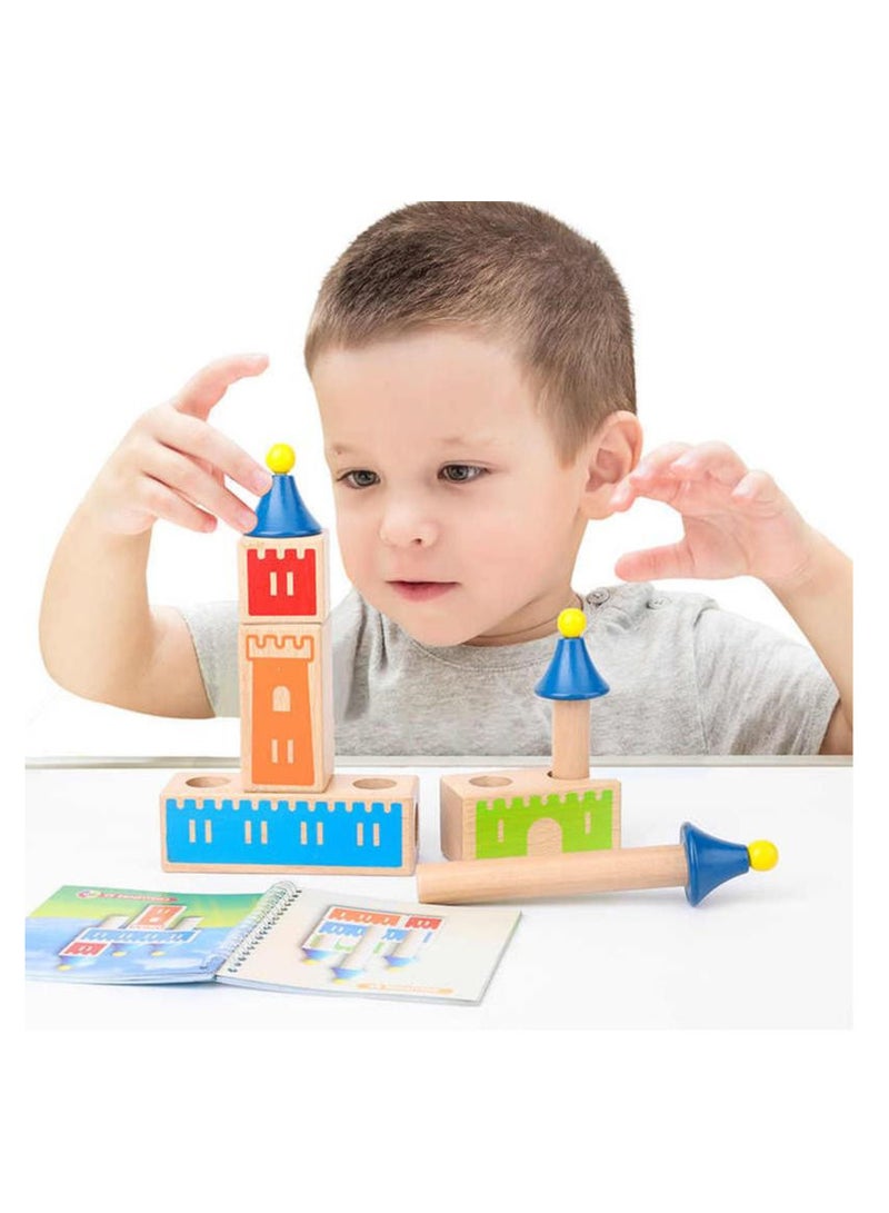 wooden castle building blocks