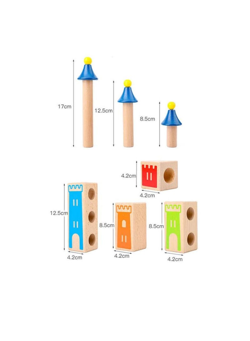 wooden castle building blocks