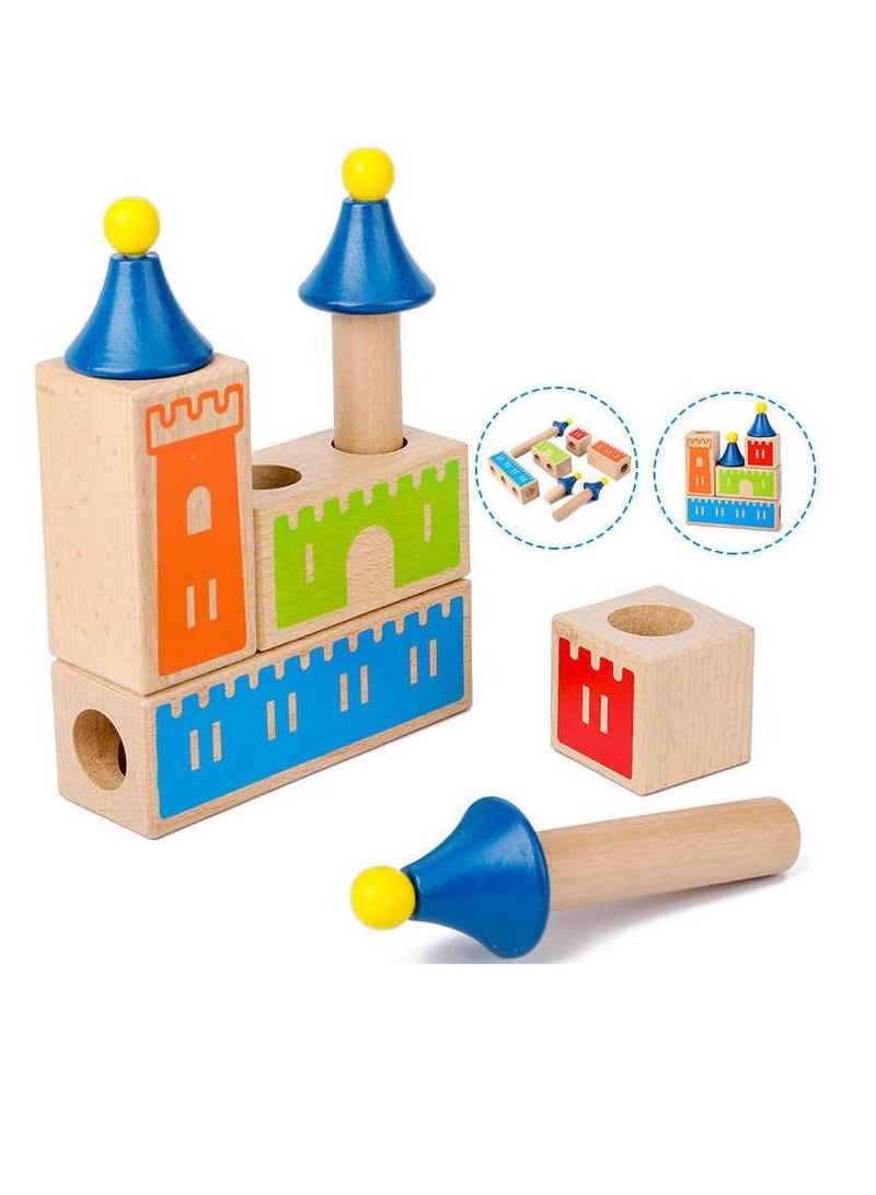 wooden castle building blocks