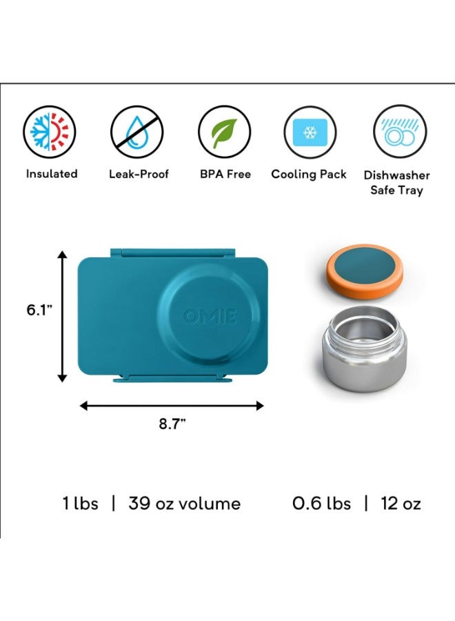 OmieBox Up Thermos 350ml Teal Green