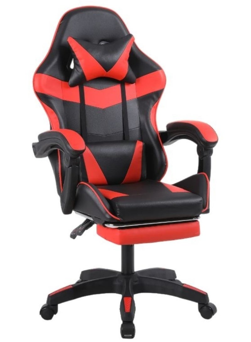 Gaming Chair with Footrest, Racing Gaming Chair, Computer Gamer Chair Ergonomic Game Chair with Adjustable Headrest and Lumbar Support