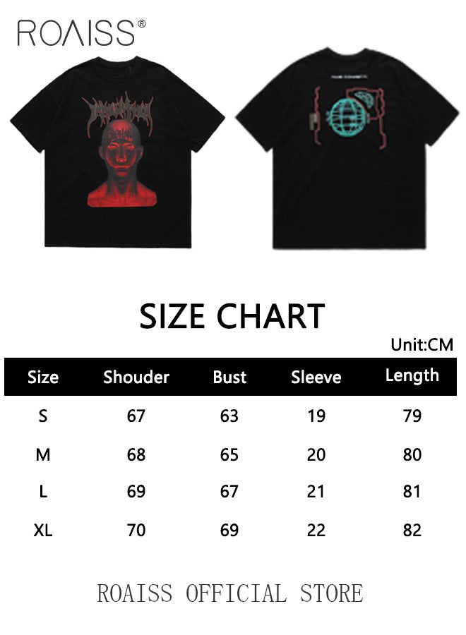 Graphic T-Shirt Streetwear Design Punk Men Print Tee