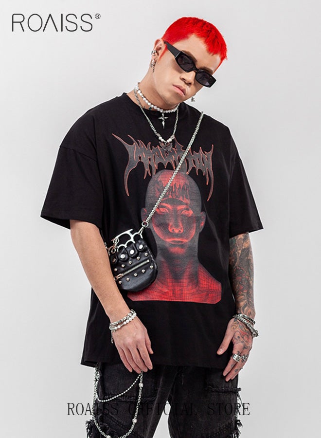 Graphic T-Shirt Streetwear Design Punk Men Print Tee