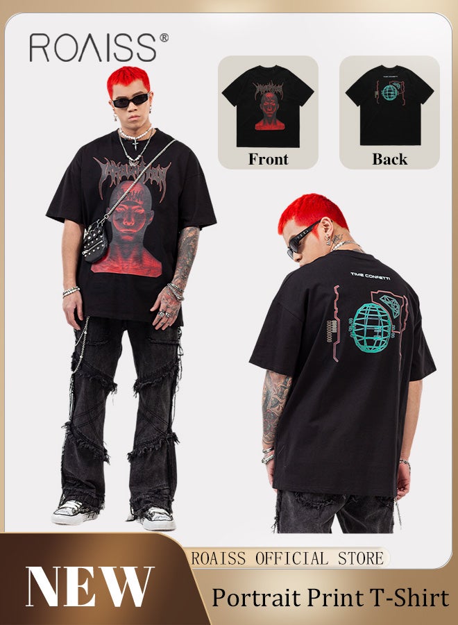 Graphic T-Shirt Streetwear Design Punk Men Print Tee
