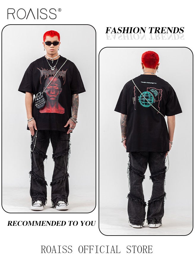 Graphic T-Shirt Streetwear Design Punk Men Print Tee