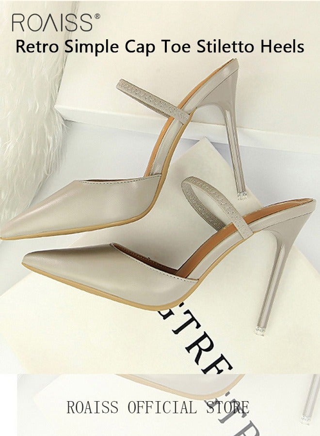 Women Pointed Toe Stiletto High Heels to Visually Slimming Slip On Style for Easy On and Off Stylish Ankle Strap with Buckle Design Elegant Women High Heels Perfect for Formal Events and Parties