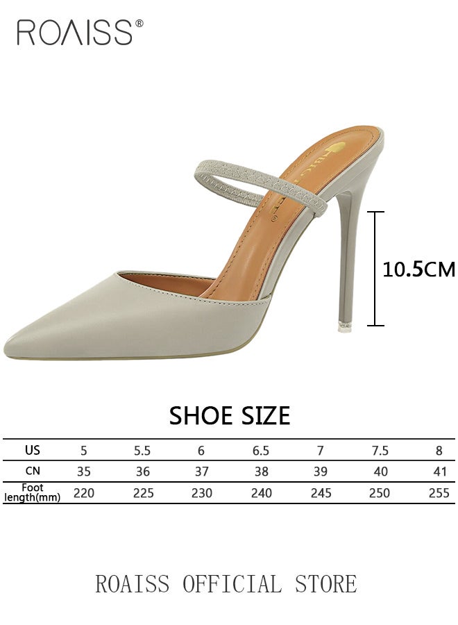 Women Pointed Toe Stiletto High Heels to Visually Slimming Slip On Style for Easy On and Off Stylish Ankle Strap with Buckle Design Elegant Women High Heels Perfect for Formal Events and Parties