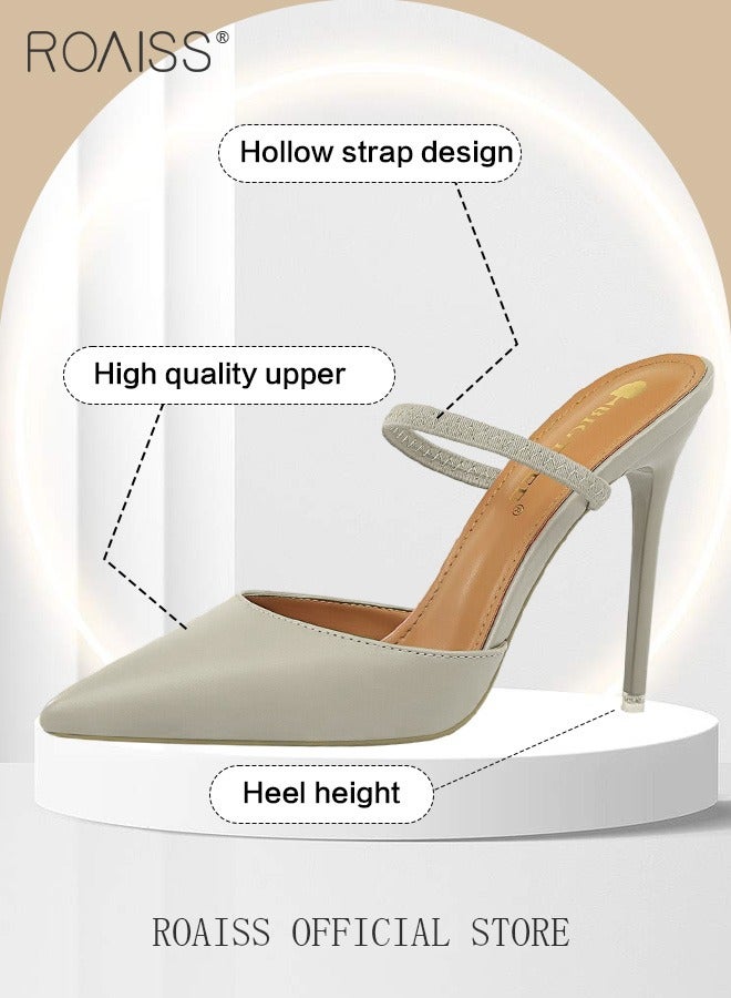 Women Pointed Toe Stiletto High Heels to Visually Slimming Slip On Style for Easy On and Off Stylish Ankle Strap with Buckle Design Elegant Women High Heels Perfect for Formal Events and Parties