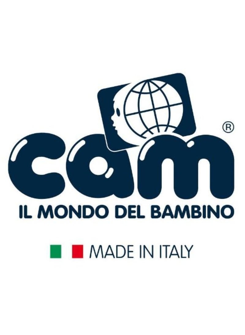 Cam Baby High Chair Mini Plus, Bubble Bear,  Feeding Chair,  Removable Tray, 0 To 36 Months, Made In Italy, Comfortable, Soft Padding, Easy To Clean, 6 Heights, 3 Backrest Reclining Positions