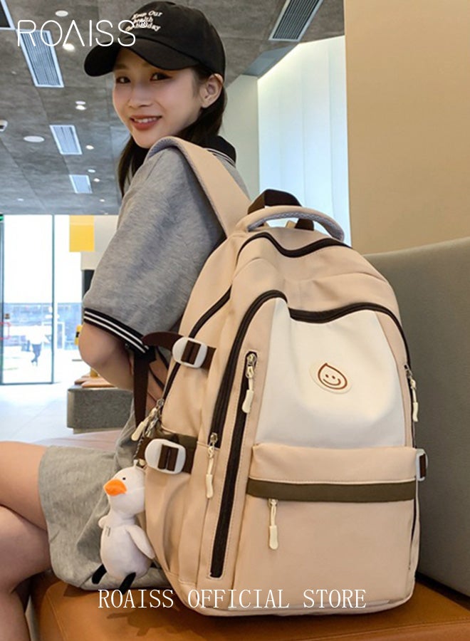 Unisex Multifunctional Backpack Student Backpack for Girl Large Capacity with Multiple Pockets for Organized Storage Scientifically Divided Compartments Trendy and Stylish Pattern Print Suitable for Work School or Short Trips