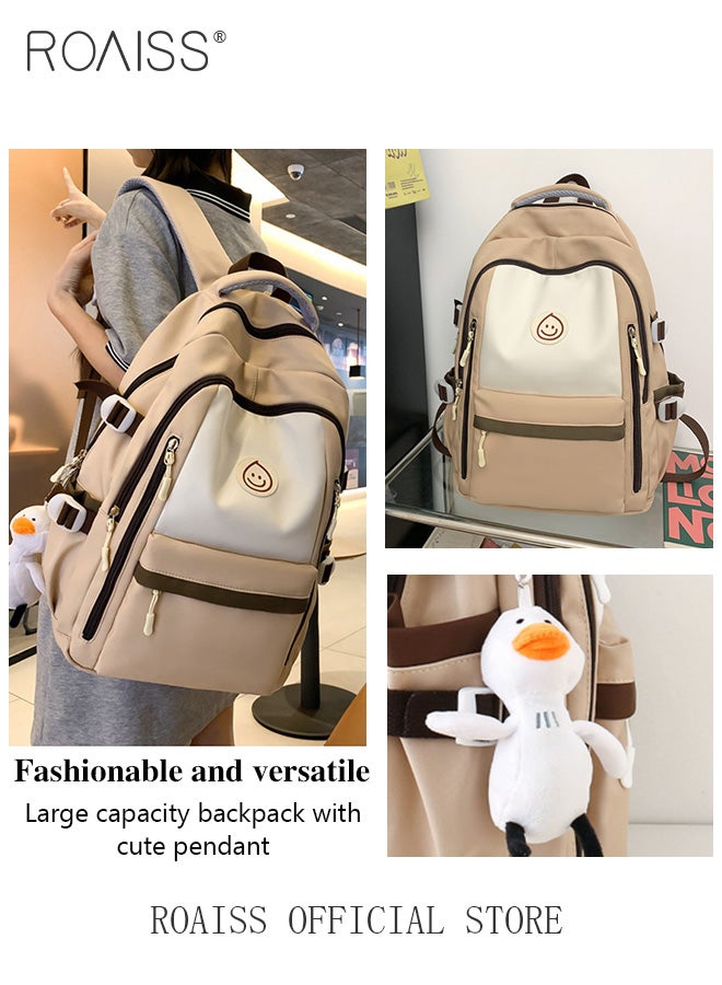 Unisex Multifunctional Backpack Student Backpack for Girl Large Capacity with Multiple Pockets for Organized Storage Scientifically Divided Compartments Trendy and Stylish Pattern Print Suitable for Work School or Short Trips