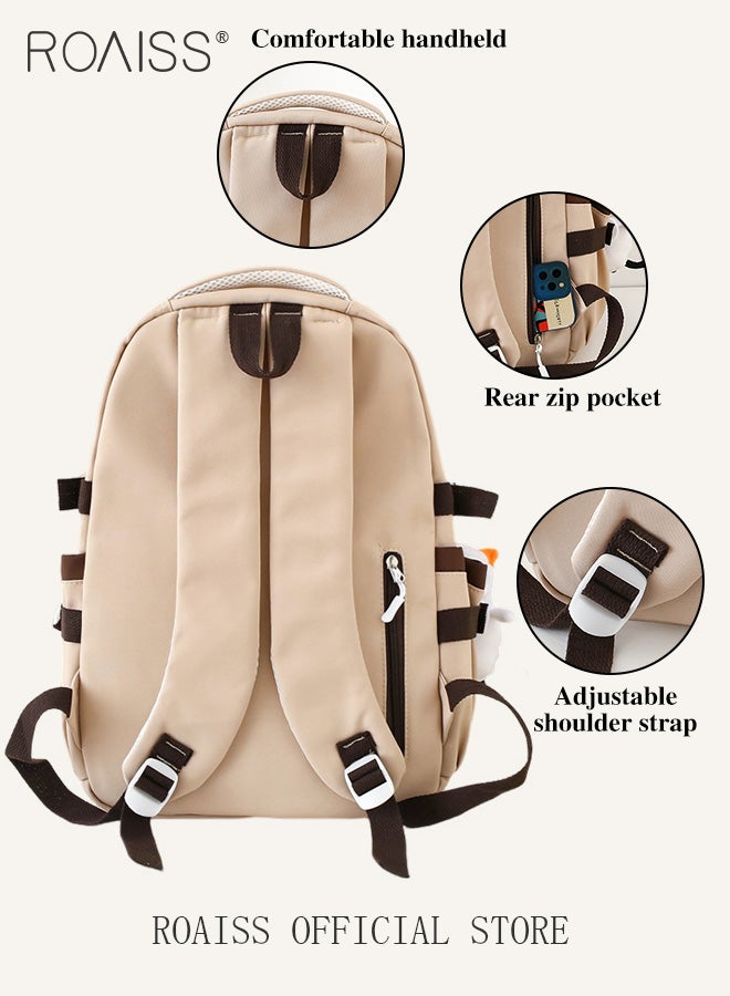 Unisex Multifunctional Backpack Student Backpack for Girl Large Capacity with Multiple Pockets for Organized Storage Scientifically Divided Compartments Trendy and Stylish Pattern Print Suitable for Work School or Short Trips