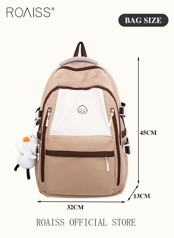 Unisex Multifunctional Backpack Student Backpack for Girl Large Capacity with Multiple Pockets for Organized Storage Scientifically Divided Compartments Trendy and Stylish Pattern Print Suitable for Work School or Short Trips