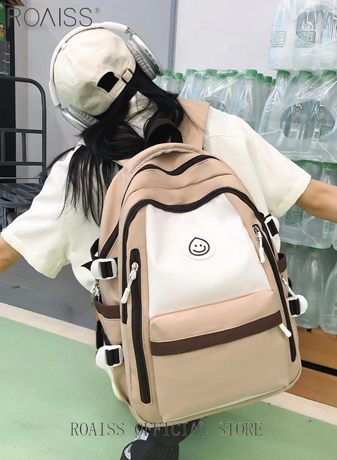 Unisex Multifunctional Backpack Student Backpack for Girl Large Capacity with Multiple Pockets for Organized Storage Scientifically Divided Compartments Trendy and Stylish Pattern Print Suitable for Work School or Short Trips