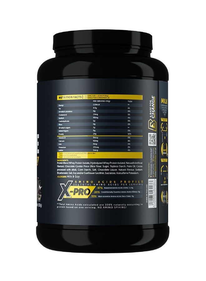 100% Whey Protein Isolate Xpro Cookies And Cream 1.45Lb