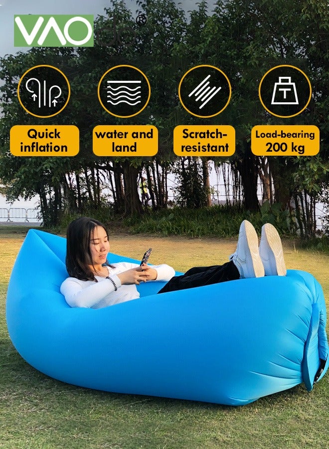 Instant Popup Tent 3-5 Persons with Footprint Tarp  Easy Setup Camping Tent  with Double Layers Waterproof Coating Camping Tent with Canopy Sofa and Moisture-proof Cushion