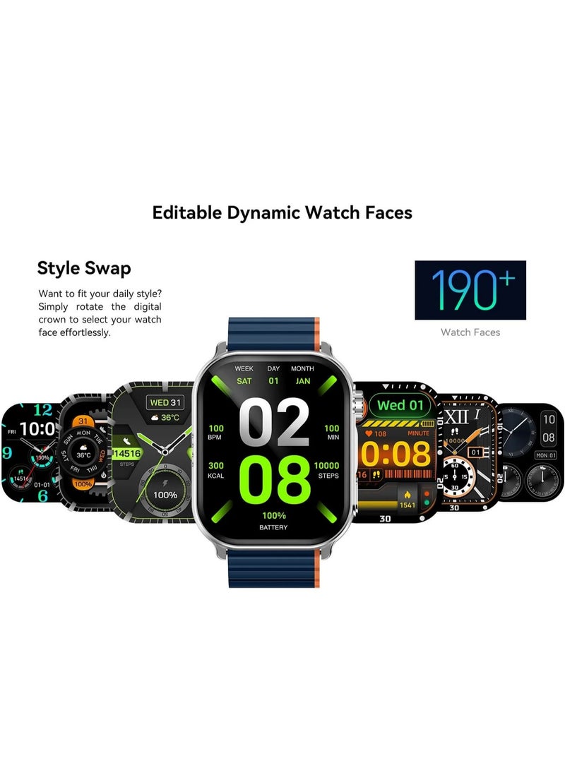 Kieslect Calling Watch Ks Pro - Silver , dual strap