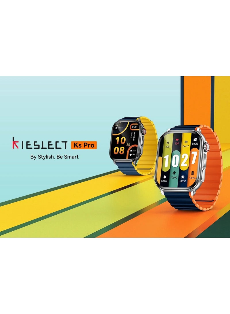 Kieslect Calling Watch Ks Pro - Silver , dual strap