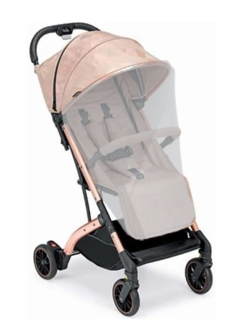 Compass Baby Stroller 198, Pink, From 0 To 4 Years With Aluminium Frame, 5-Point Safety Harness