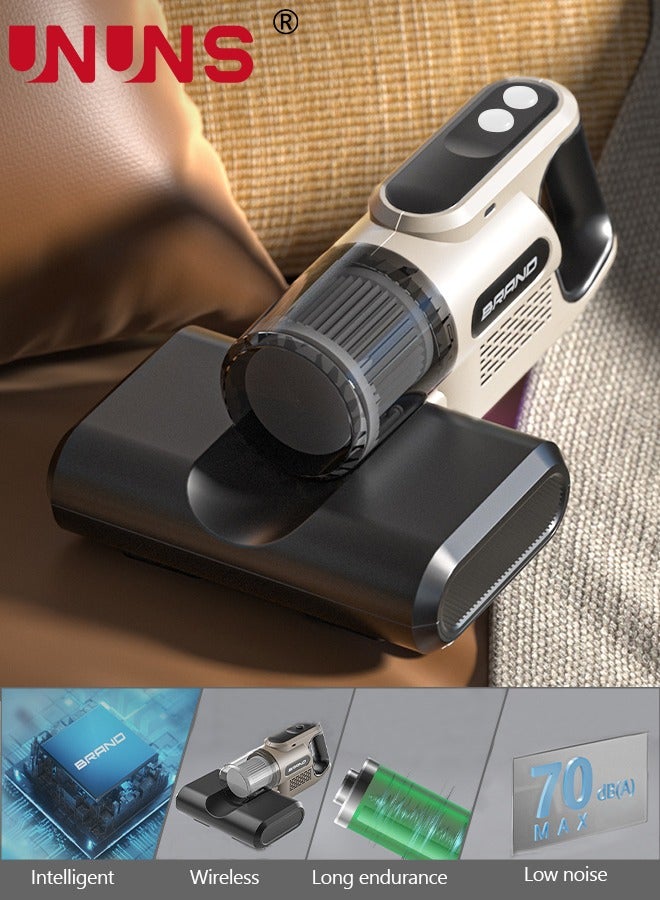 Bed UV Vacuum Cleaner, Dust Mite Cleaner 12KPa Handheld Deep Mattress Cleaner High-Frequency Double Beat UV Mattress Vacuum Cleaner, Suitable for Bedding, Sofa, Other Fabric Surfaces