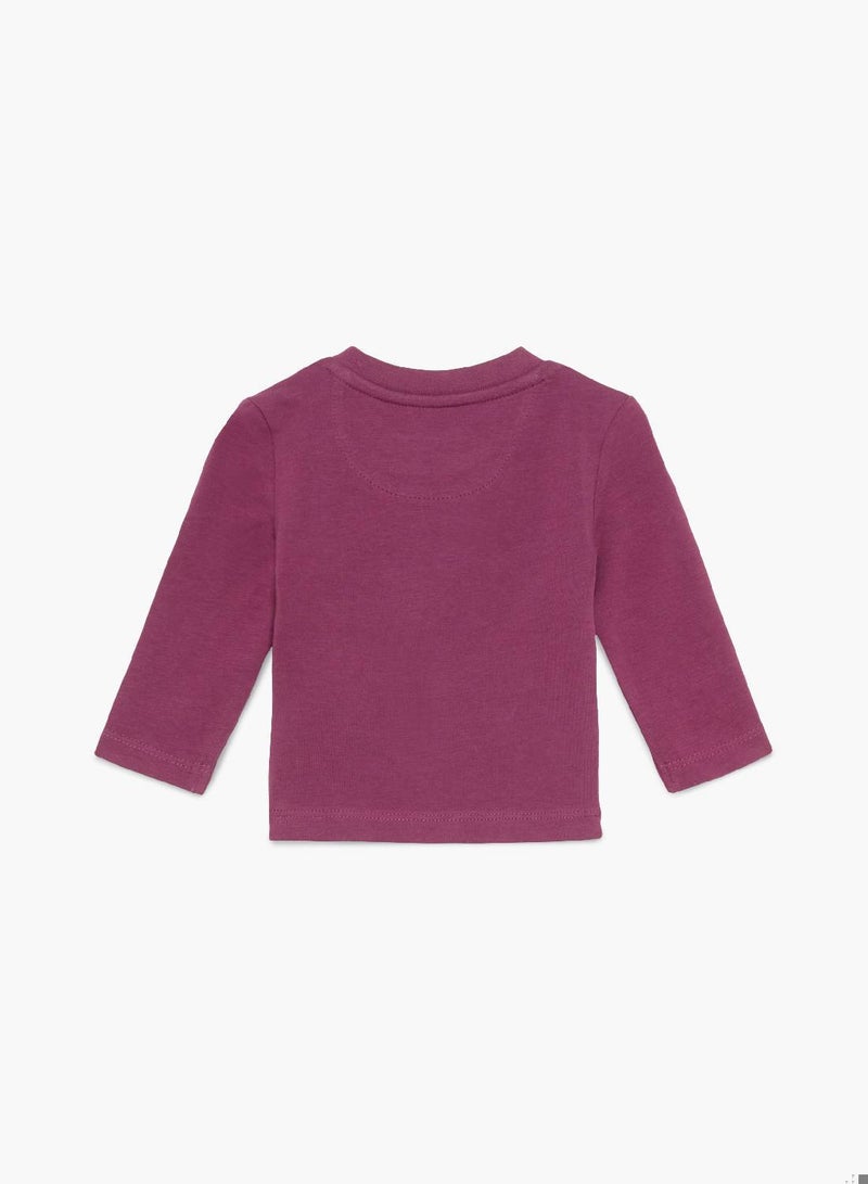 Calvin Klein Jeans Baby's T-Shirt - Long Sleeves - Newborn - Cotton , Red