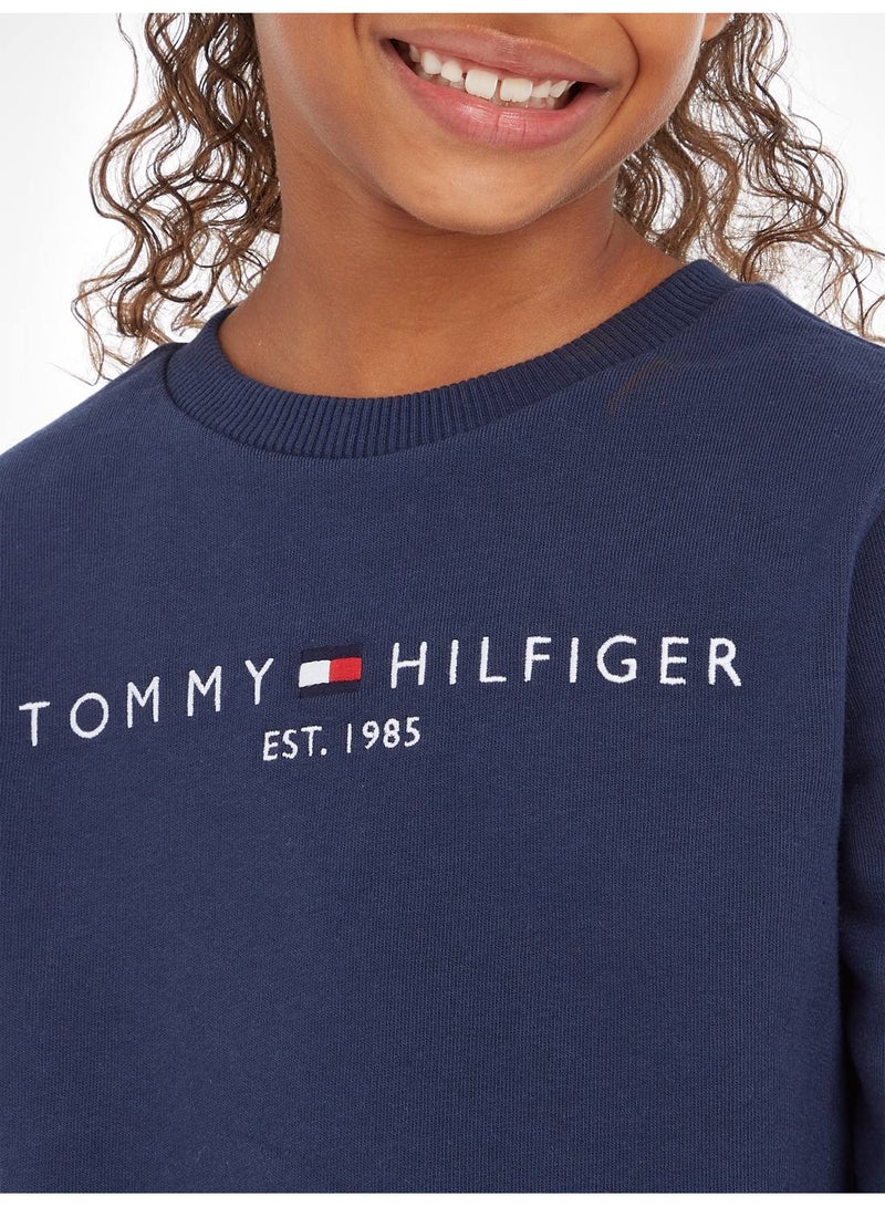 Kids' Essential Logo Sweatshirt, Navy