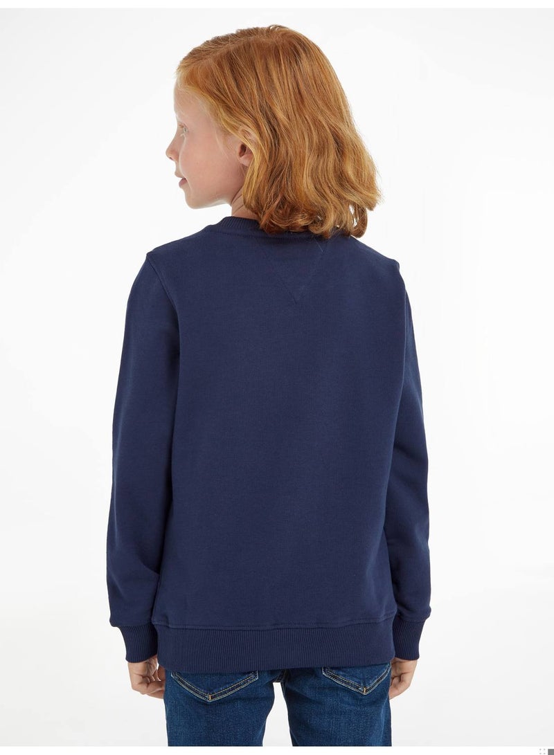 Kids' Essential Logo Sweatshirt, Navy