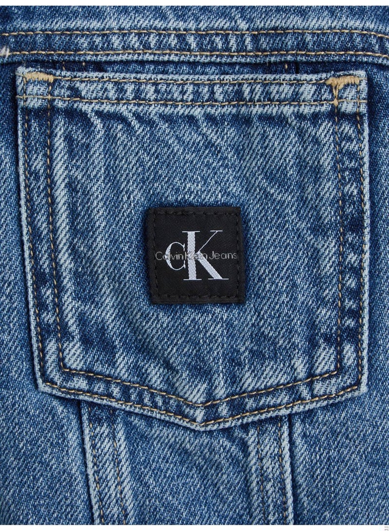 Calvin Klein Jeans Kids, Boys' Jacket - Outwear - Cotton, Denim , Blue