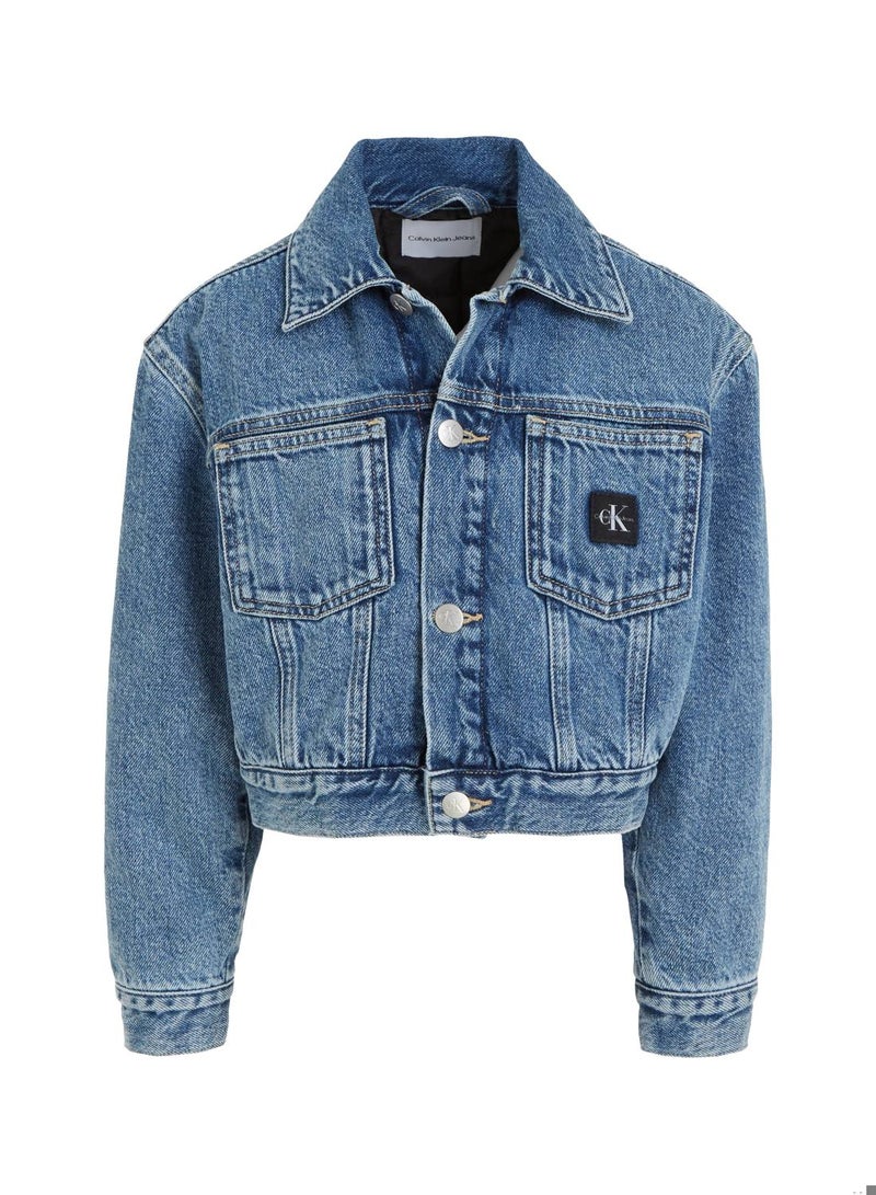 Calvin Klein Jeans Kids, Boys' Jacket - Outwear - Cotton, Denim , Blue