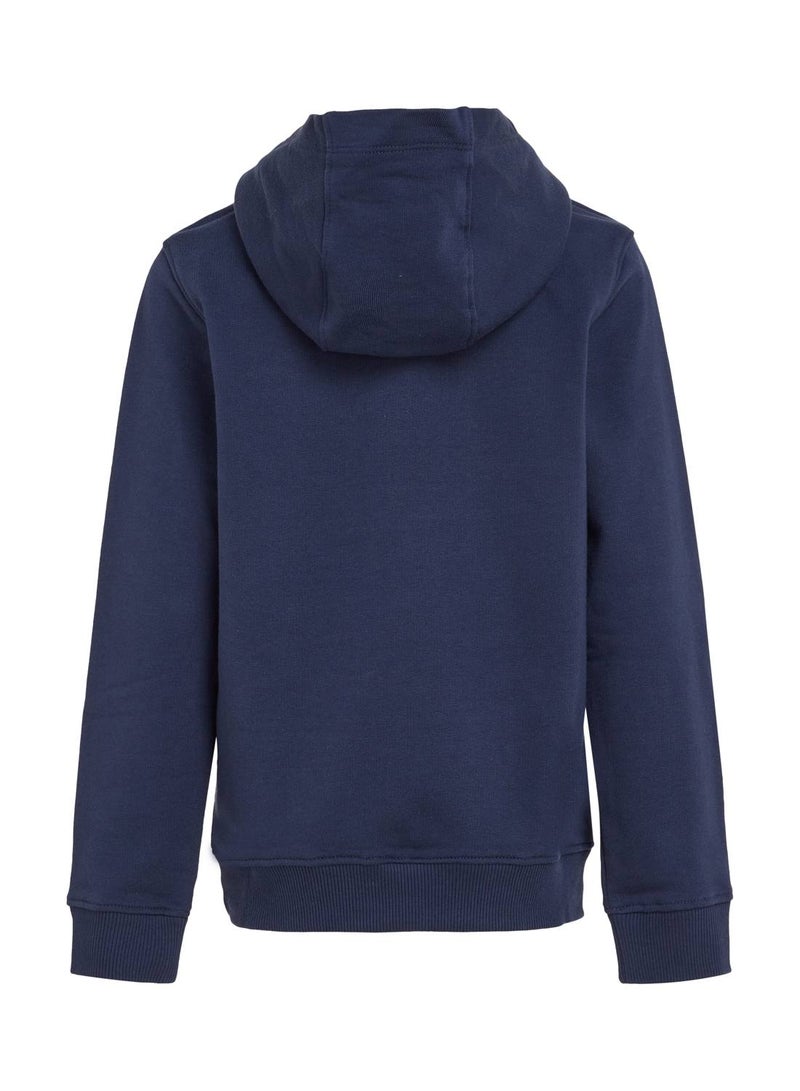 Kids' Essential Logo Organic Cotton Hoody Sweatshirt, Navy