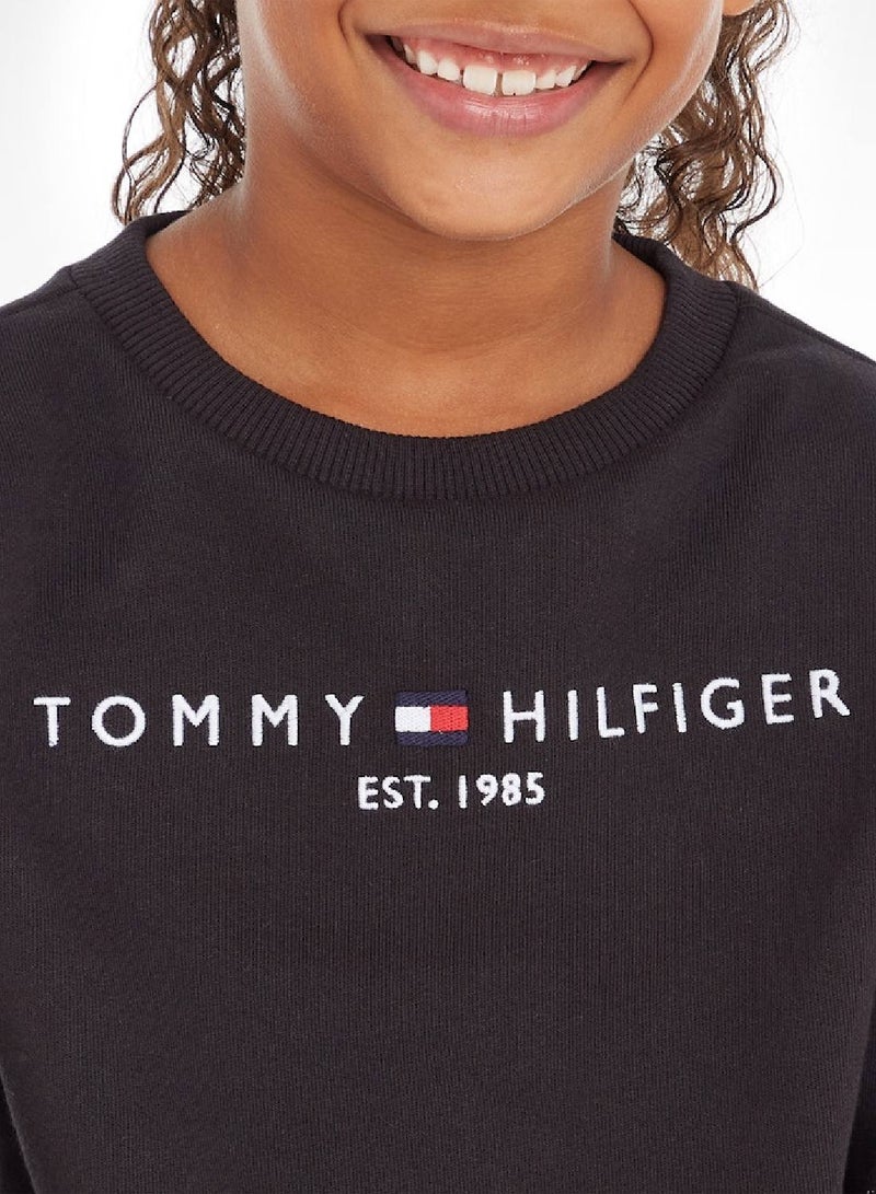 Kids' Essential Logo Sweatshirt, Black