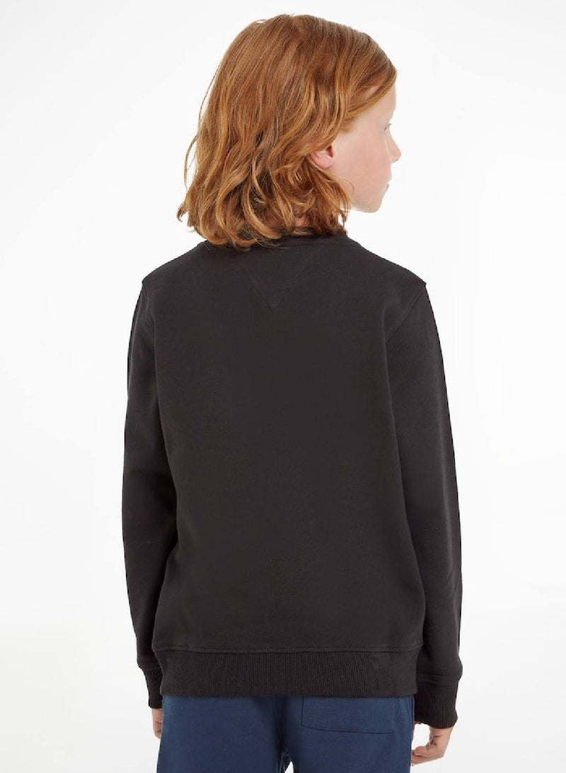 Kids' Essential Logo Sweatshirt, Black