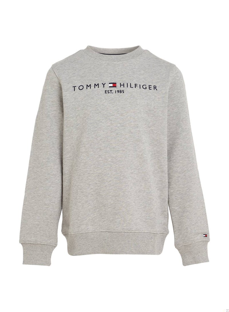 Kids' Essential Logo Sweatshirt, Grey