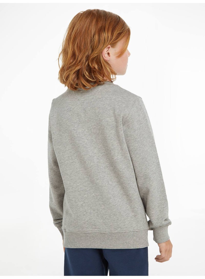 Kids' Essential Logo Sweatshirt, Grey