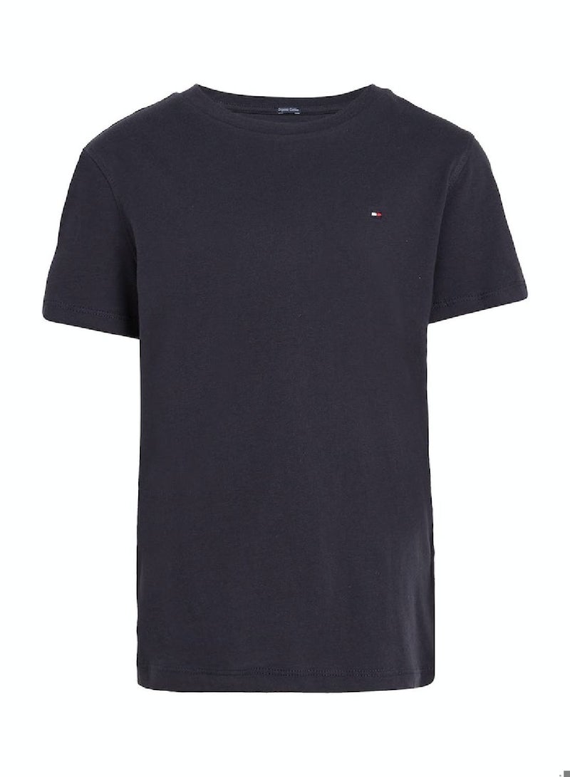 Boys' Essential Organic Cotton T-Shirt, Navy