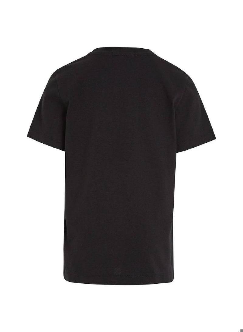 Calvin Klein Jeans Kids, Boys' T-Shirt - Casual Tops - Cotton , Black