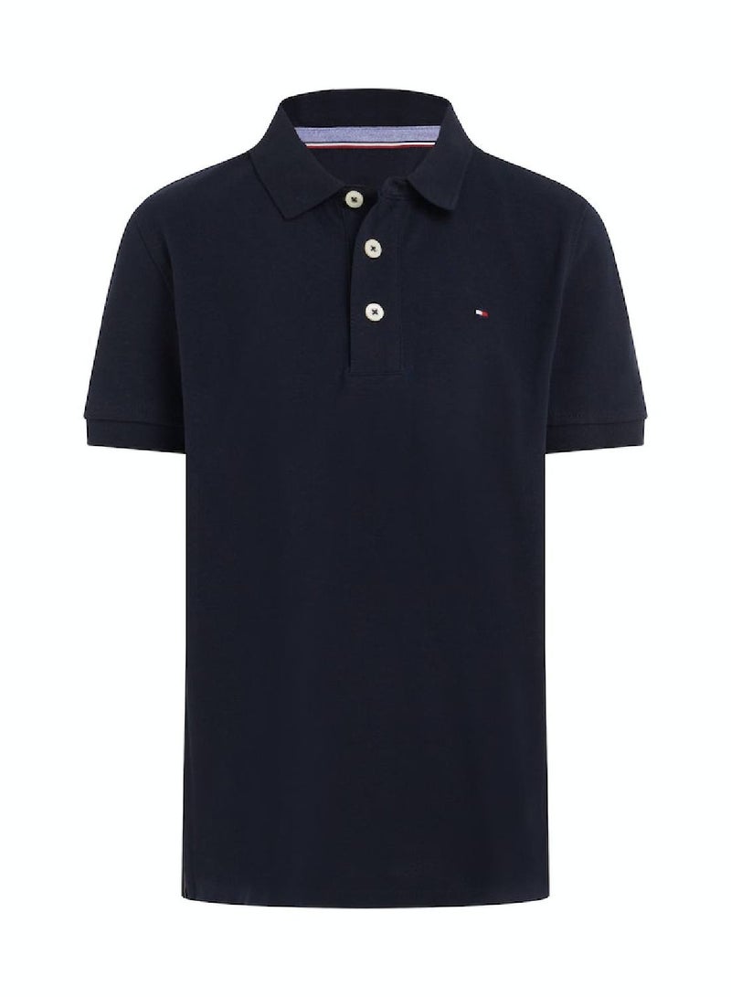 Boys' Organic Cotton Polo Shirt, Navy